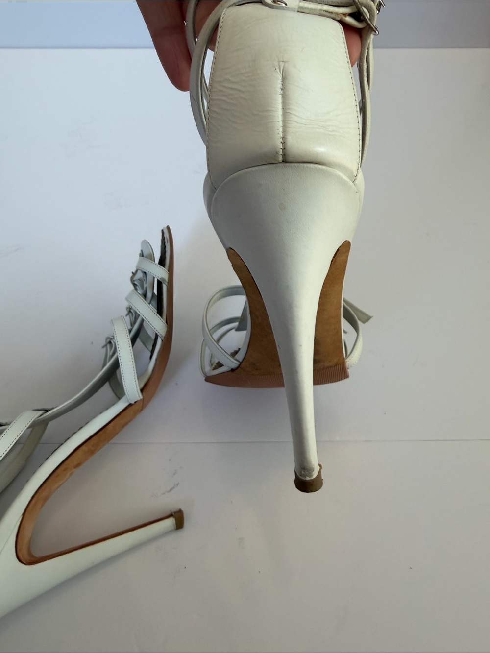 ✨Authentic✨Manolo Blahnik White Multi-Strap Gladiator Sandals - Picture 4 of 13
